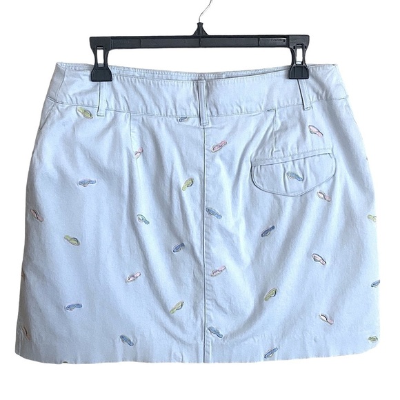 G-FLEX Mini Skort/Skirt Women’s Size Medium Embroidered Flip Flop Pattern Blue - Picture 6 of 8